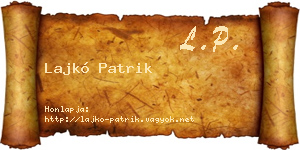 Lajkó Patrik névjegykártya